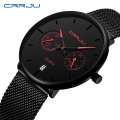 CRRJU 2162 Full Steel Casual Waterproof Watch For Man Sport Quartz Watch Men's Dress Calendar Watch Hot Sale